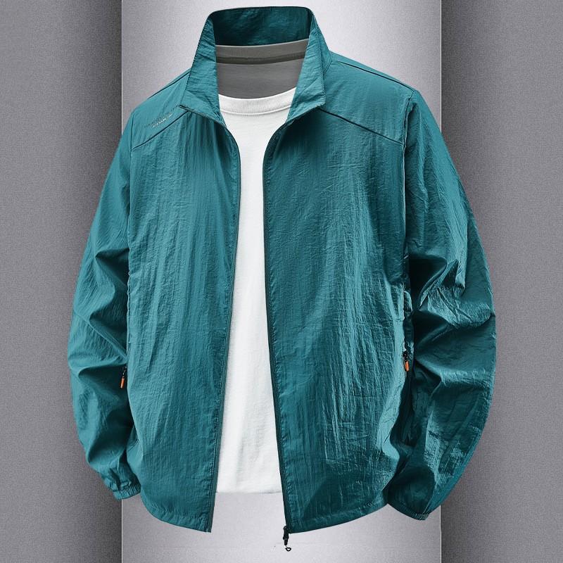 Sunscreen Jacket for Men Summer Thin Lightweight Breathable UV Protection Ice Silk Outdoor Fishing Hiking Sikn Coats