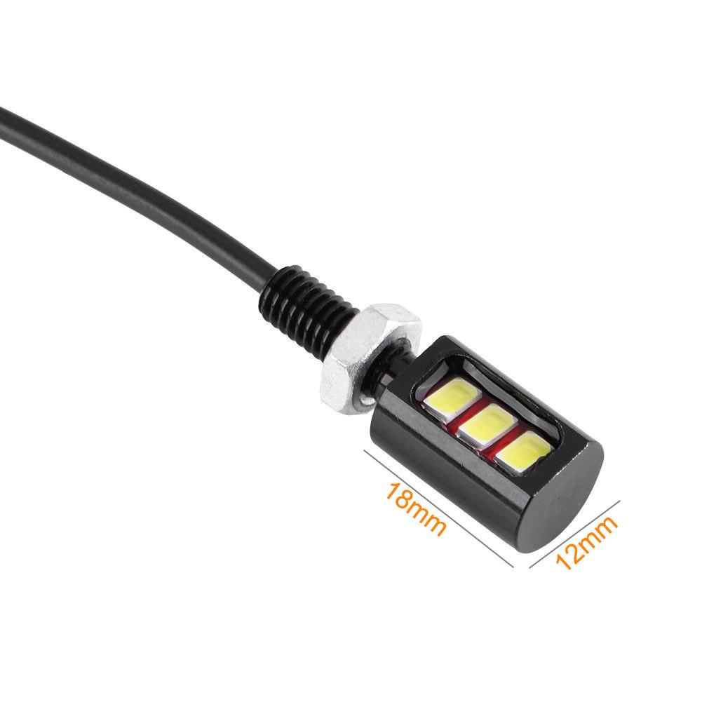 1-4 пары винтов для номерного знака, универсальные винтовые болты, 3 светодиодных фонаря, энергосберегающие для 12 В автомобиля, мотоцикла