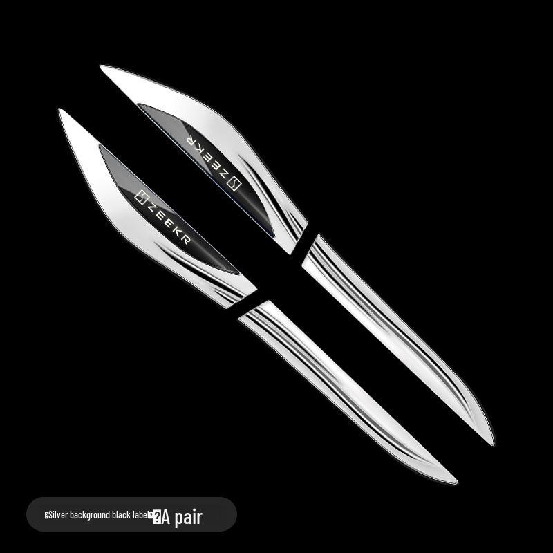 3D стерео металлическая наклейка на крыло Zeekr 007/001X - Декорация автомобиля из нержавеющей стали