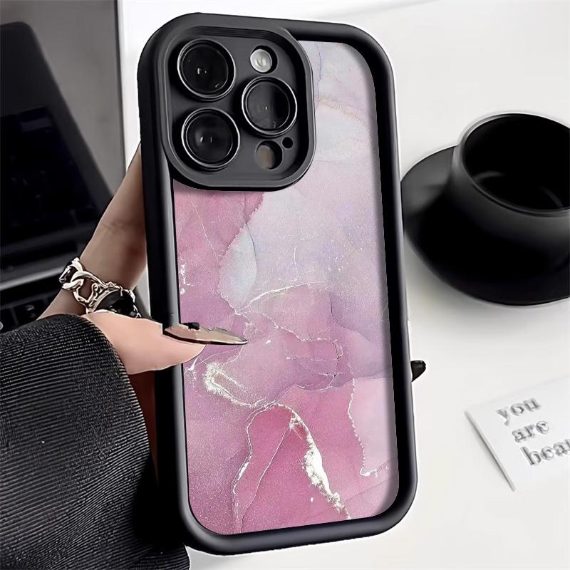 Мягкий силиконовый чехол с узором под коричневый мрамор, подходит для iPhone17 16 15 14 13 Pro Max 12 11, роскошный ударопрочный защитный чехол с золотой фольгой