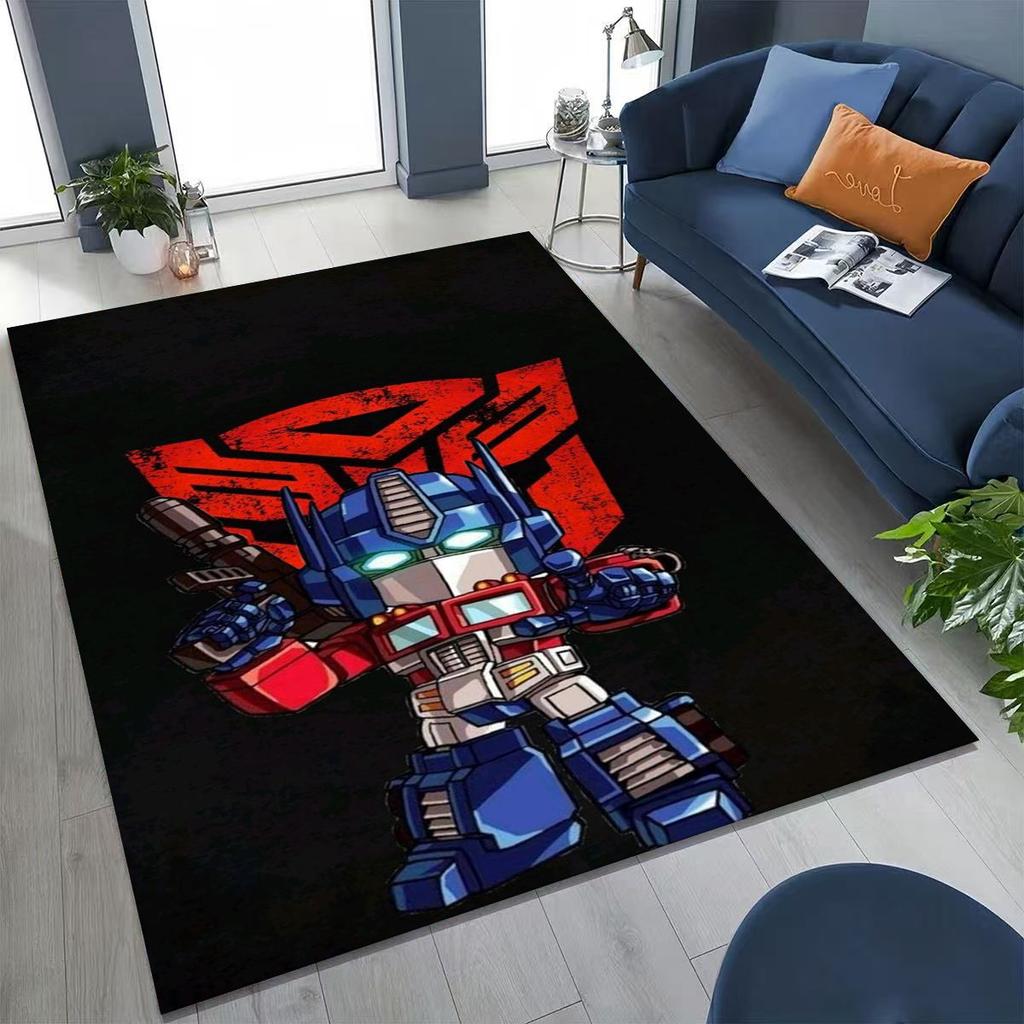 Мультяшный ковер T-Transformers Автоботы Оптимус Прайм для спальни, гостиной, дивана, прихожей, декора, большой детский нескользящий коврик