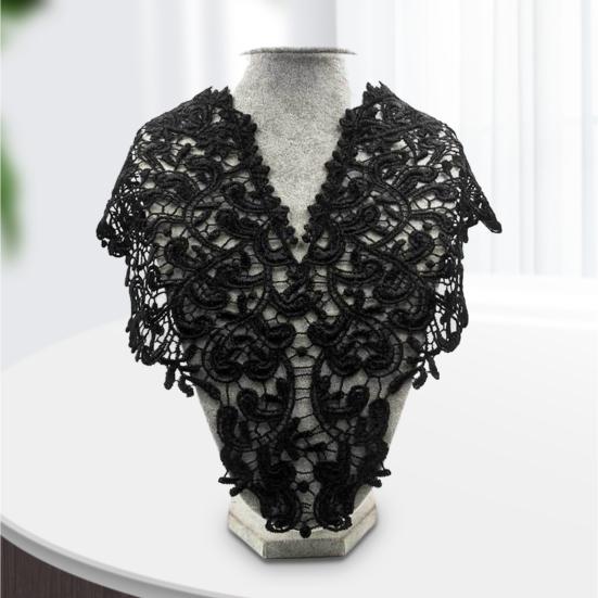Поддельный воротник с ажурным дизайном одежды, изысканный элегантный, не деформирующийся кружевной вырез