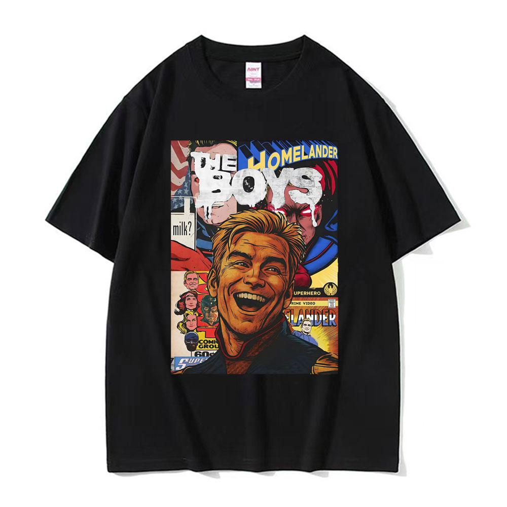 Homelander Butcher The Boys Tv Show Comic T Shirt Unisex Unisex Harajuku Streetwear Gothic Tshirt Summer Tops Short Sleeve T Shirts