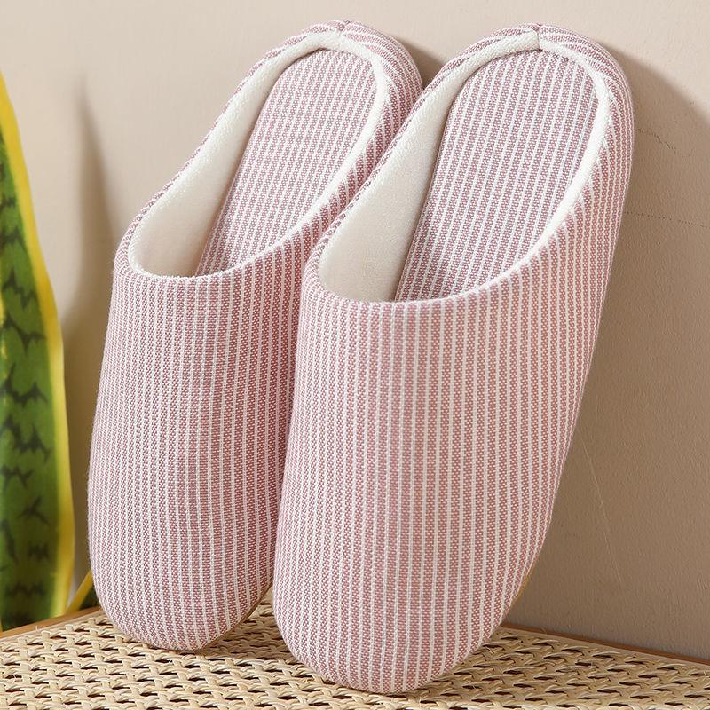 Машинная стирка, хлопково-льняные домашние тапочки в японском стиле - противоскользящие и бесшумные для женщин и мужчин, идеально подходят для весны/осени