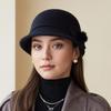 Осень и Зима Шляпа для пожилых людей Женская Шерстяная Иностранная Воздушная Шляпа-Котелок Утолщенная Теплая Шляпа-Топ