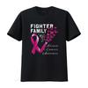 Womens Breast Cancer Awareness Fighter Family T Shirt Black vintage Washed Slightly Soft Unisex graphic homme Stretched