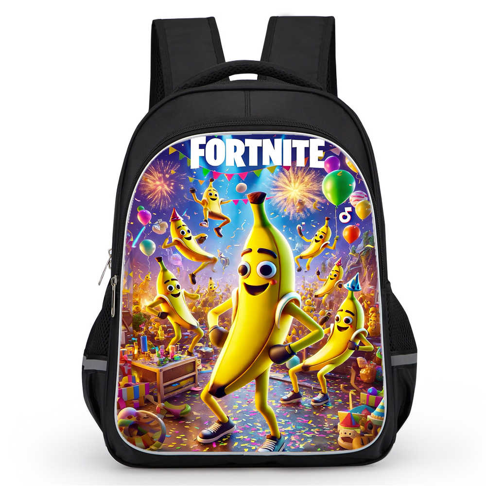Большой вместительный 16-дюймовый милый мультяшный рюкзак Fortnite, унисекс для мальчиков и девочек, подходит для возраста 6-14 лет, повседневная школьная сумка для хранения