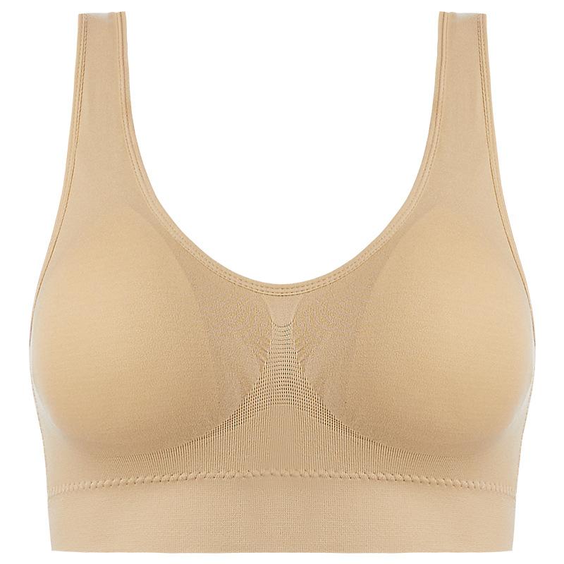 Women Sport Yoga Bras Plus Size Seamless Brassiere Breathable Wire Free Bralette Underwear Comfortable Active Removeable Padded
