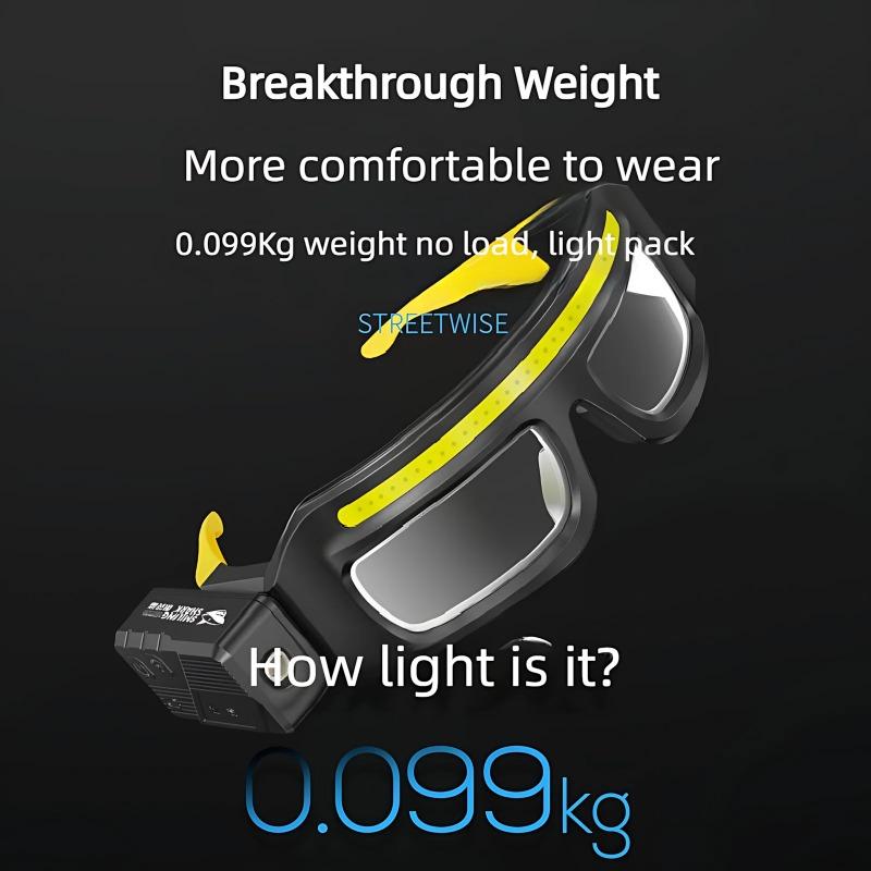 Светодиодный налобный фонарь высокой яркости, регулируемый на 90°, освещение для рабочей площадки и безопасности, 5 режимов, перезаряжаемый фонарик, управление жестами