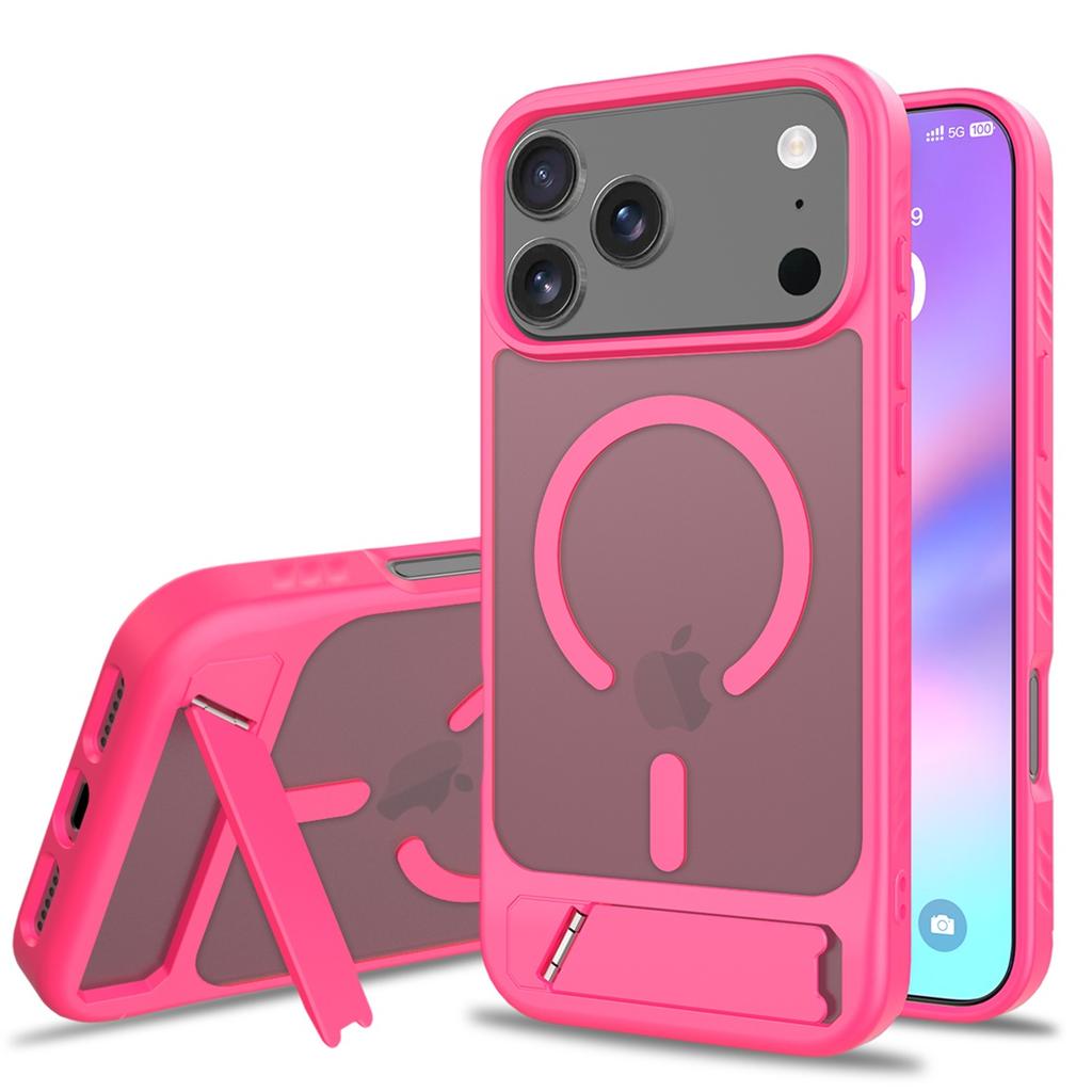 Fit iPhone 17 Pro Matte flush Stand Case, Compatible with MagSafe Shockproof Slim Protection Cover For iPhone 17 Pro Max