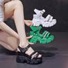 Fashion Sandals Women Platform Shoes 2024 Summer Open Height Increasing 10Cm High Heel Ladies Sandal Wedges Chunky Shoes Sandalias Mujer