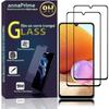Screen Protector - VCOMP - Samsung Galaxy A32 - Tempered Glass - Pack of 2 - Black