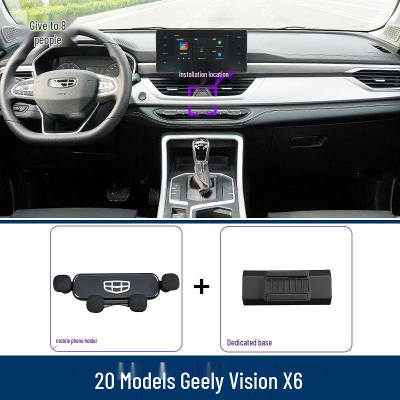 Держатель для телефона Geely Vision X6 с клипсой на вентиляционное отверстие | Аксессуар для интерьера автомобиля для навигации
