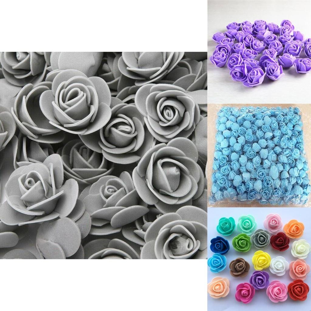 500 штук маленьких пенопластовых головок роз для DIY цветочных композиций, свадебных и праздничных украшений