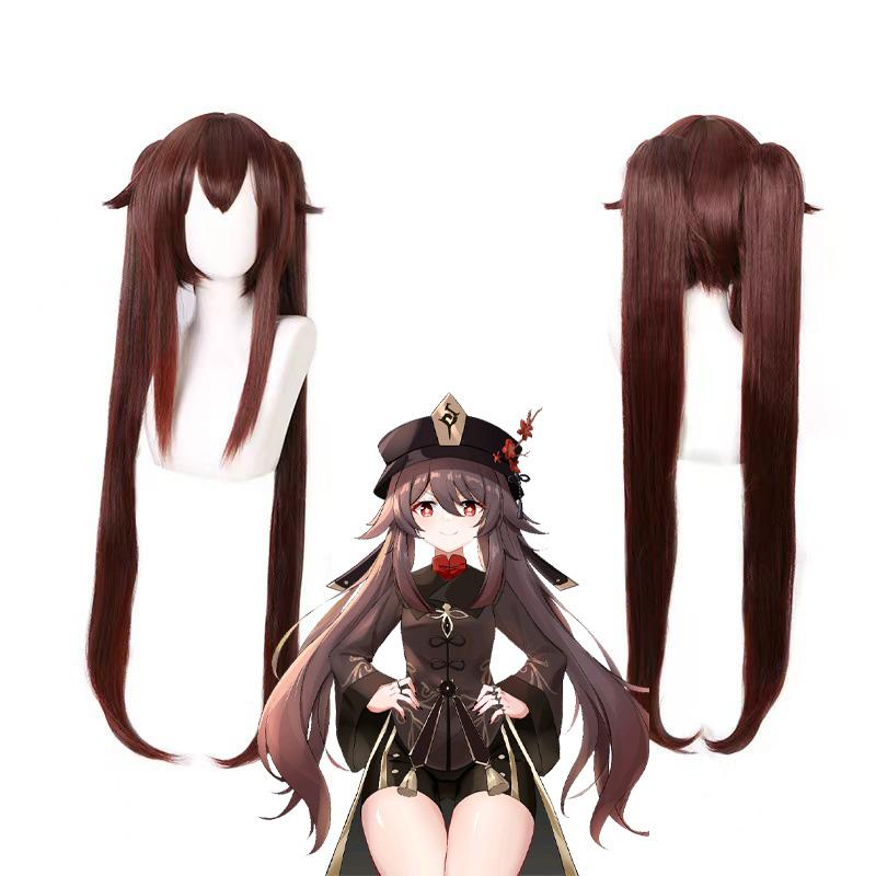  Hu Tao Cosplay Costume Anime Game HuTao Uniform Wig Chinese Style Cosplay Clothes Halloween Costumes for Women