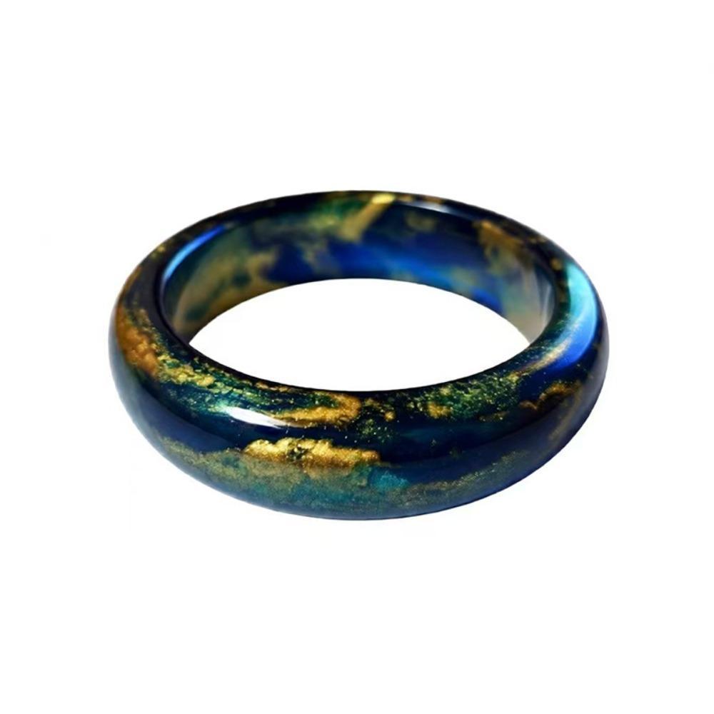 Colorful Smudge Chunky Bracelet Unique Night Glow Effect Bangle Women Jewelry