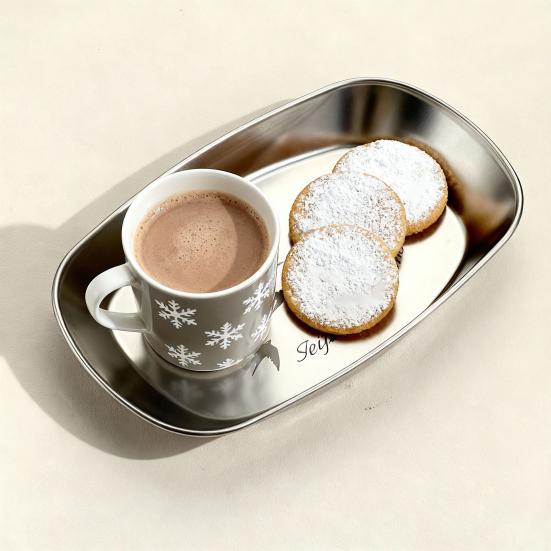 Пищевой лоток из нержавеющей стали с рисунком клубники, медведя, ласточки, пищевой, портативный, для пикника на открытом воздухе, для фруктов, закусок, конфет, сервировочная тарелка
