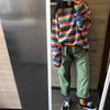 New Rainbow Striped Early Autumn Women's Top Long Sleeve T-shirt Women's Top Korean Version Harajuku Hong Style