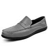 Роскошная мужская обувь Повседневная кожаная Итальянские мужские лоферы Черные мокасины Мужские дышащие слипоны для вождения Zapatos Hombre