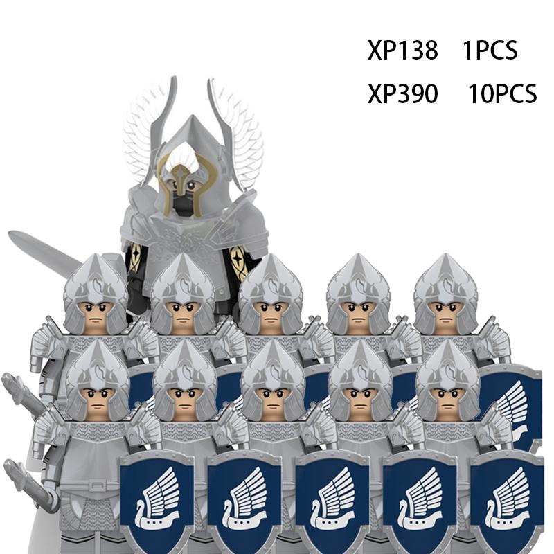 Medieval Elf Rohan Soldiers Guard Army Lotr Action Figures Mini Bricks Doll Assemble Building Blocks DIY Toys for Kid Gifts