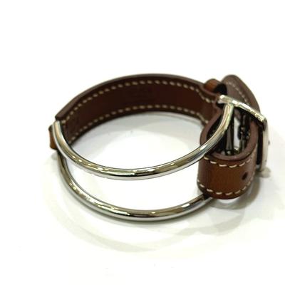 Hermes Сменные ремешки Браслет Металл / Кожа Коричневый