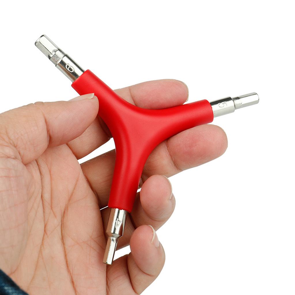 Bicycles MTB Repair Wrench Tool 4mm 5mm 6mm Allen Key Wrench Bike 3 Way Hex Wrench Spanner Cycling Mountain Bike Wrench
