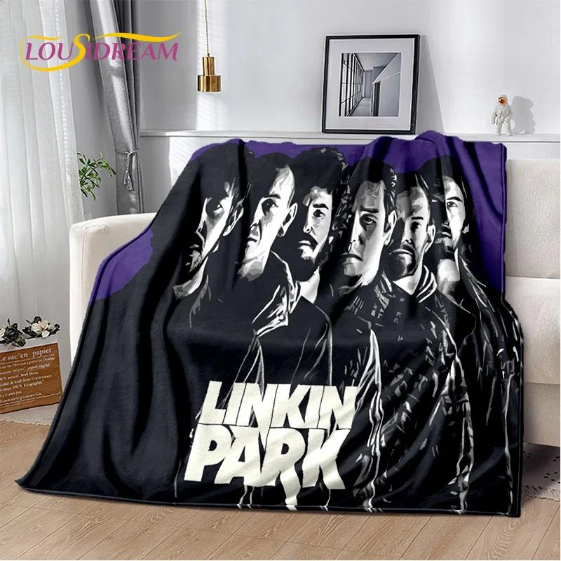 Retro Rock Band 3D L-Linkin Park Soft Flannel Blanket for Beds Bedroom Sofa Picnic,Throw Blanket for Cover Outdoors Leisure Gift