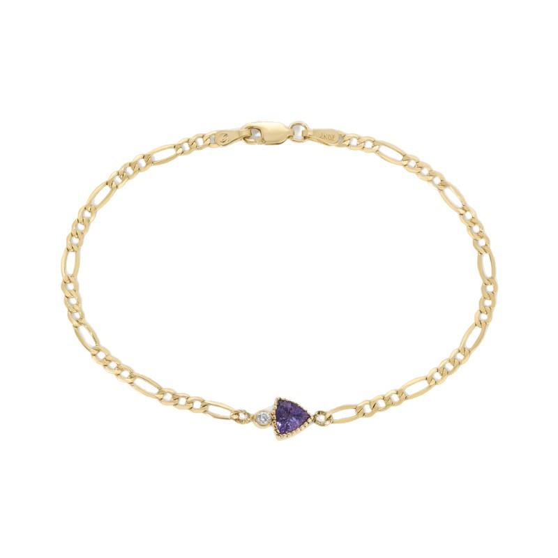 Bracelet Color Zircon Pendant Stainless Steel Fashion Personality Bracelet Electroplating 18K Color Retention