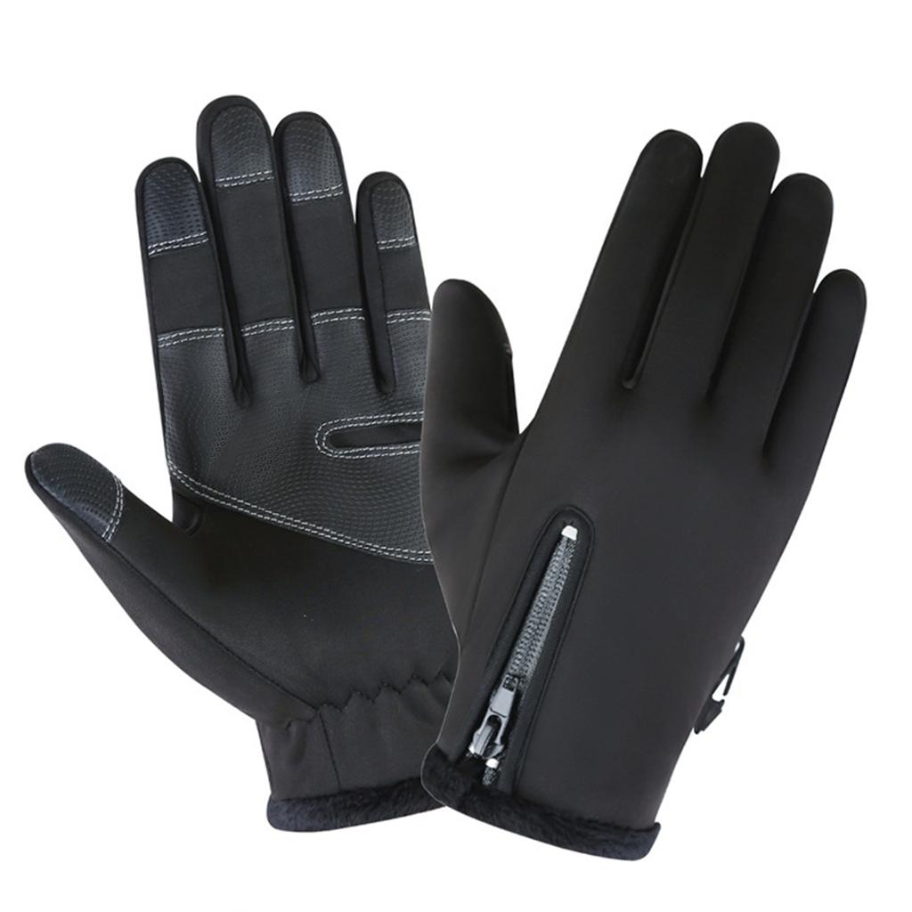 Outdoor Winter Warm Gloves Touch Screen Fingers Gloves Anti Slip Windproof Waterproof for Running Cycle Driving Hiking