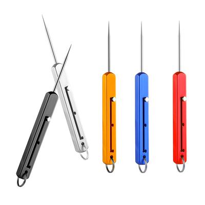 Портативная EDC выдвижная зубочистка, высокопрочный титановый сплав, пружина, push-pull, выбор фруктов, подарочный брелок, подвеска, зубочистка