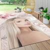Pink Flowers Bubbles Carpet Rug Soft Washable Antislip Home Living Room Sofa Mats Personalized Christmas Rug