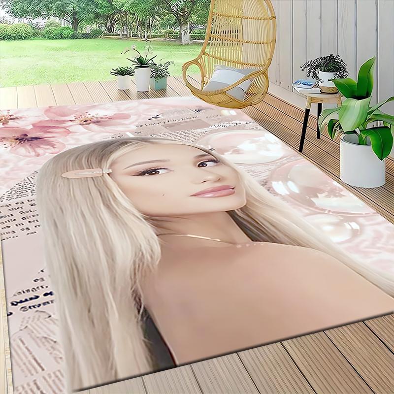 Pink Flowers Bubbles Carpet Rug Soft Washable Antislip Home Living Room Sofa Mats Personalized Christmas Rug