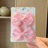 2Pcs/lot Baby Solid Hair Bows Hair Clips Ribbon Bow Hairpin for Girl Cheer Bowknot Barrettes Children Headwear Hair Accessories