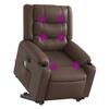 VidaXL Fauteuil Inclinable de Massage Électrique, Chaise de Relaxation avec Dossier et Repose-pied Réglables, Siège de Salon 3206566