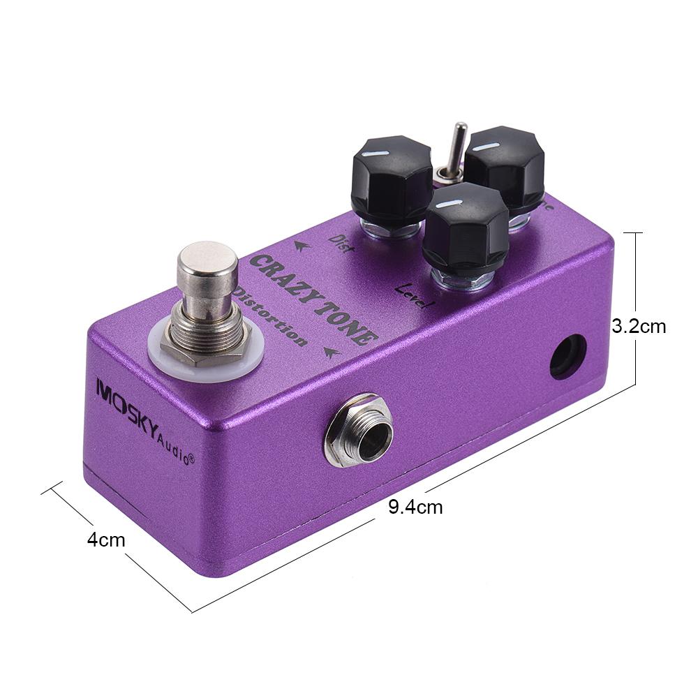 MOSKYAudio MP 50 CRAZY TONE RIOT Дисторшн Мини Одиночная Педаль Гитарного Эффекта True Bypass