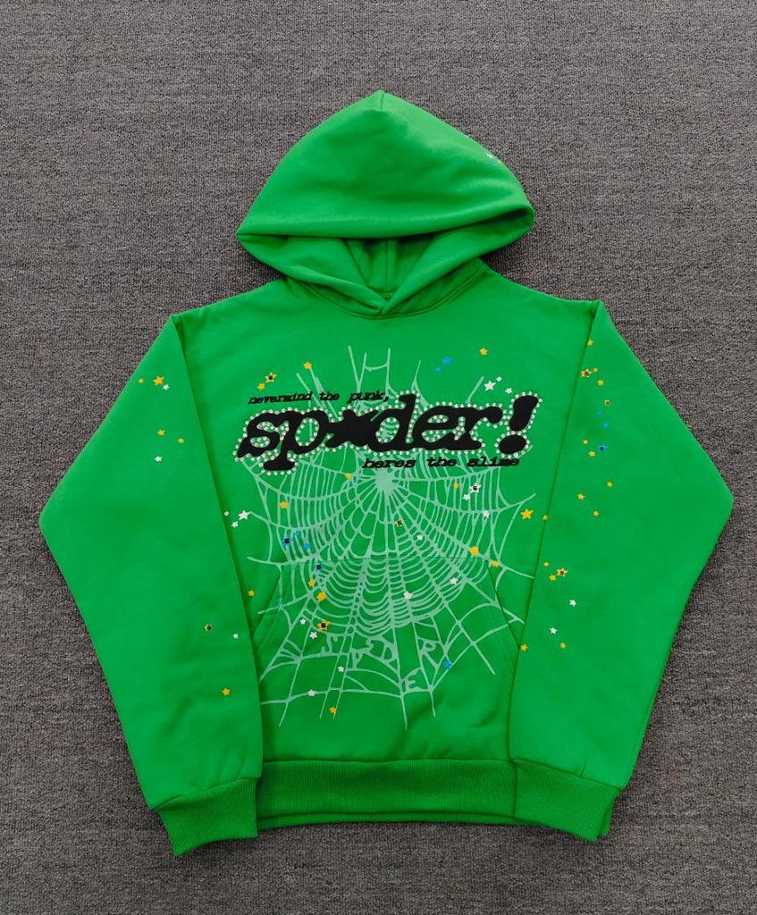 Мужская толстовка с принтом «Паутина» - Модная, свободного кроя, с плюшевой подкладкой