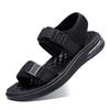 Новые летние туфли мужские сандалии мягкая ткань летние праздничные мужские пляжные сандалии плоские нескользящие мужские туфли черные A4520