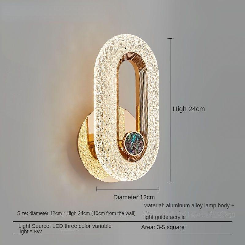 Wall Lamp Bedside Lamp Minimalist Modern Bedroom Lamp Personalized and Creative Living Room Corridor Background Wall Decorative Lamp