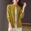 Куртка-свитер на молнии для женщин весна-осень-зима, универсальный вязаный кардиган для женщин