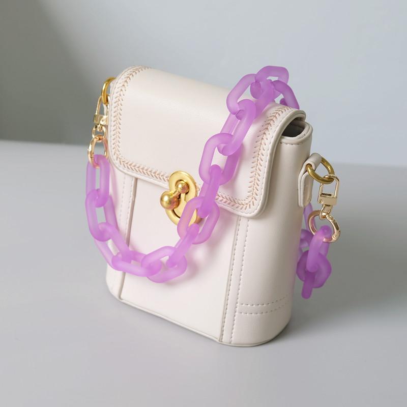 Новая модная женская сумка, аксессуар, съемные детали, сменная цепочка, милый матовый ремешок, женская акриловая цепочка на плечо с ручкой