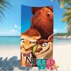 Customizable personalized beach towels Ice Age Dawn of the Dinosaurs themed designs.Suitable for the beach, yoga, sports;ideal as beach accessories