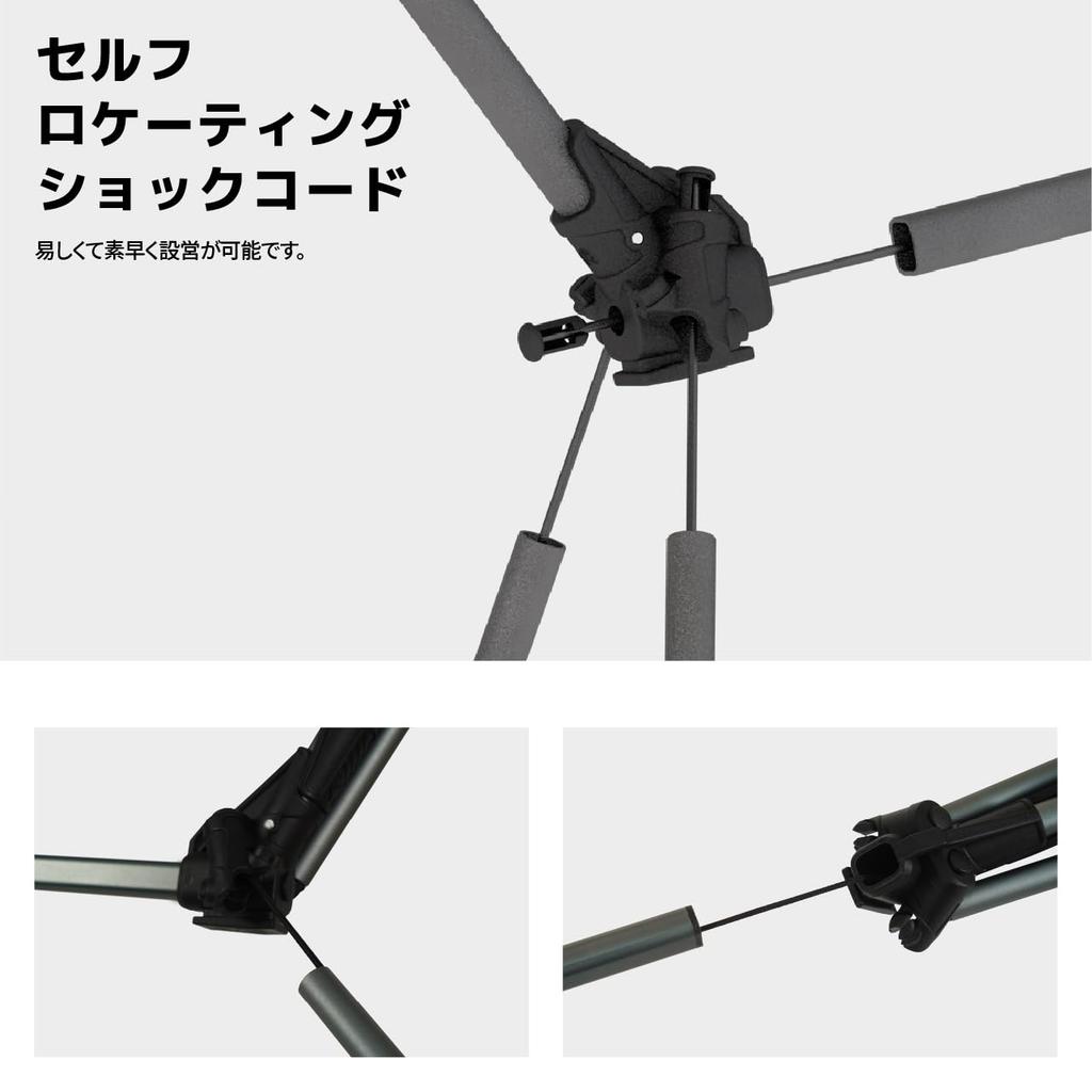 CAMVIL EASYCOT Adjustable Cot with High Density 1000D Oxford and Pillow Lightweight Camping Quiet Width Load Capacity 2-WAY Cover, High/Low