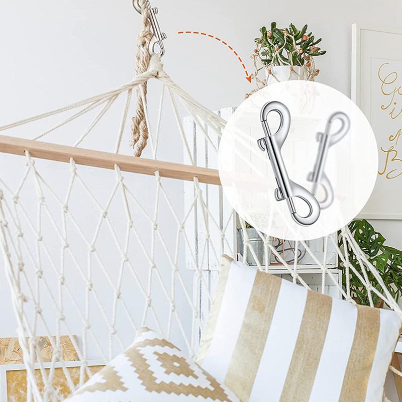 Двусторонние карабины с болтами, прочная пусковая цепь, металлические зажимы морского класса для использования в сельском хозяйстве, ведро для воды, поводок для собак, конская сбруя