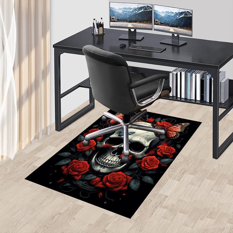 1PC skull butterflies Carpet Ultra Soft, Thick & Absorbent, Non Slip Machine Washable Mat for Entryway