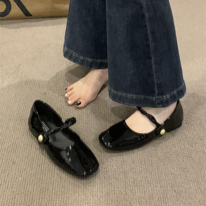 French Xiaoxiangfeng Single Shoes Women'S Spring Temperament With Skirts Gentle Evening Shoes Mary Jane Small Leather Shoes