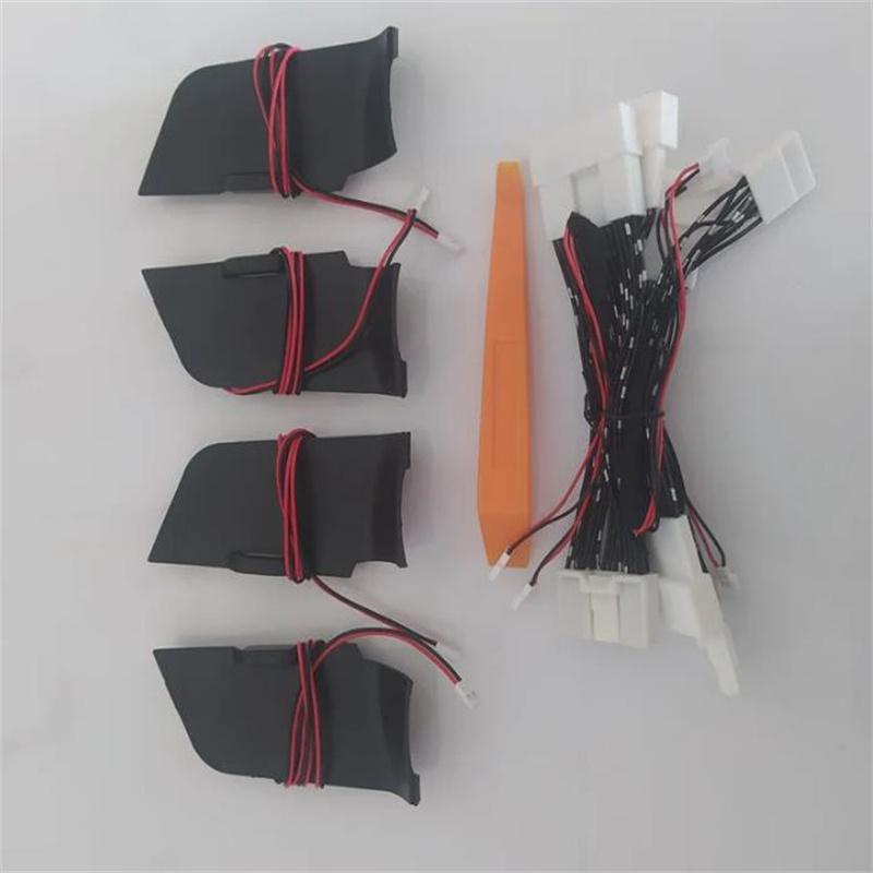 Автомобильная светодиодная подсветка атмосферы в дверной чаше, на подлокотнике, подсветка салона, подсветка рамки ручки чаши для двери для Toyota RAV4 2024