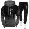 Autumn Winter Fashion Clothing Tracksuit Men 2 Piece Set Hoodies+Pants Sets Hoody Mens Sweatshirt Sport Joggers Sweatpants Suit