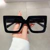 Oversized Frame Anti-Blue Light Glasses Transparent Plain Glasses Ins Square Eyeglasses  Man