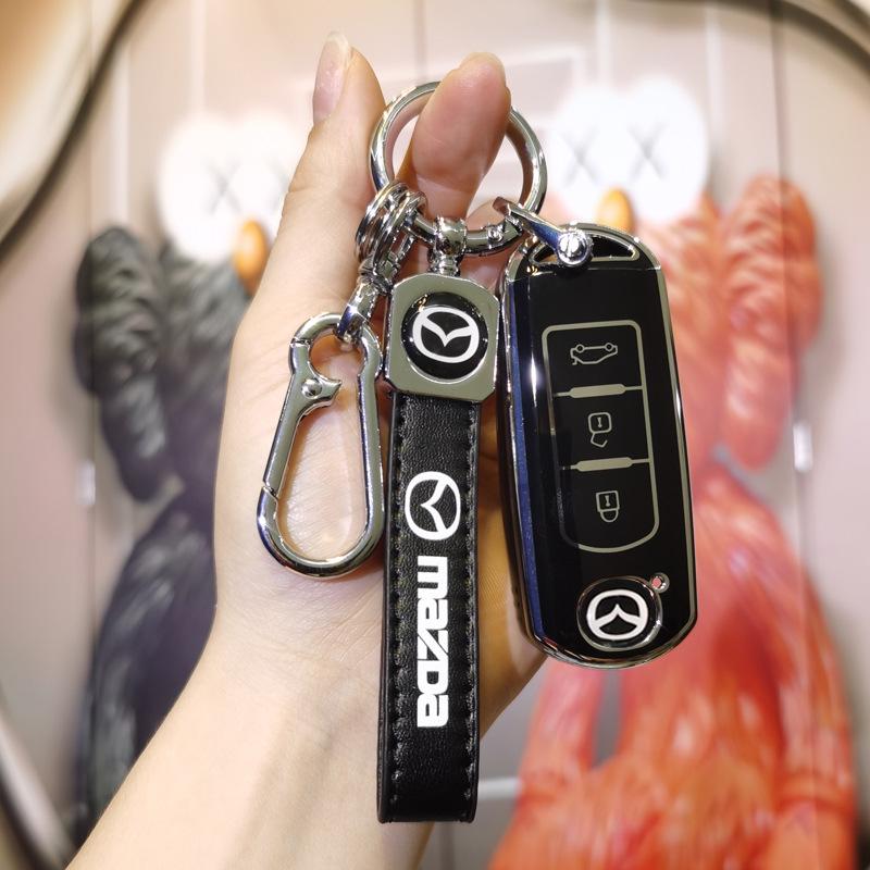 Чехол для ключа Mazda для Axela, CX4, Atenza, CX5 и Mazda 3/6 - Креативная сумка для автомобильного ключа с пряжкой