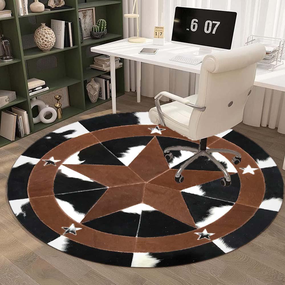 Pentagram Round Rug Suitable For Office Reception Office Chair Protection Carpet And Also Suitable For Gifts To Relatives And Friends